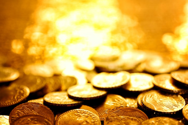 Gold coins.